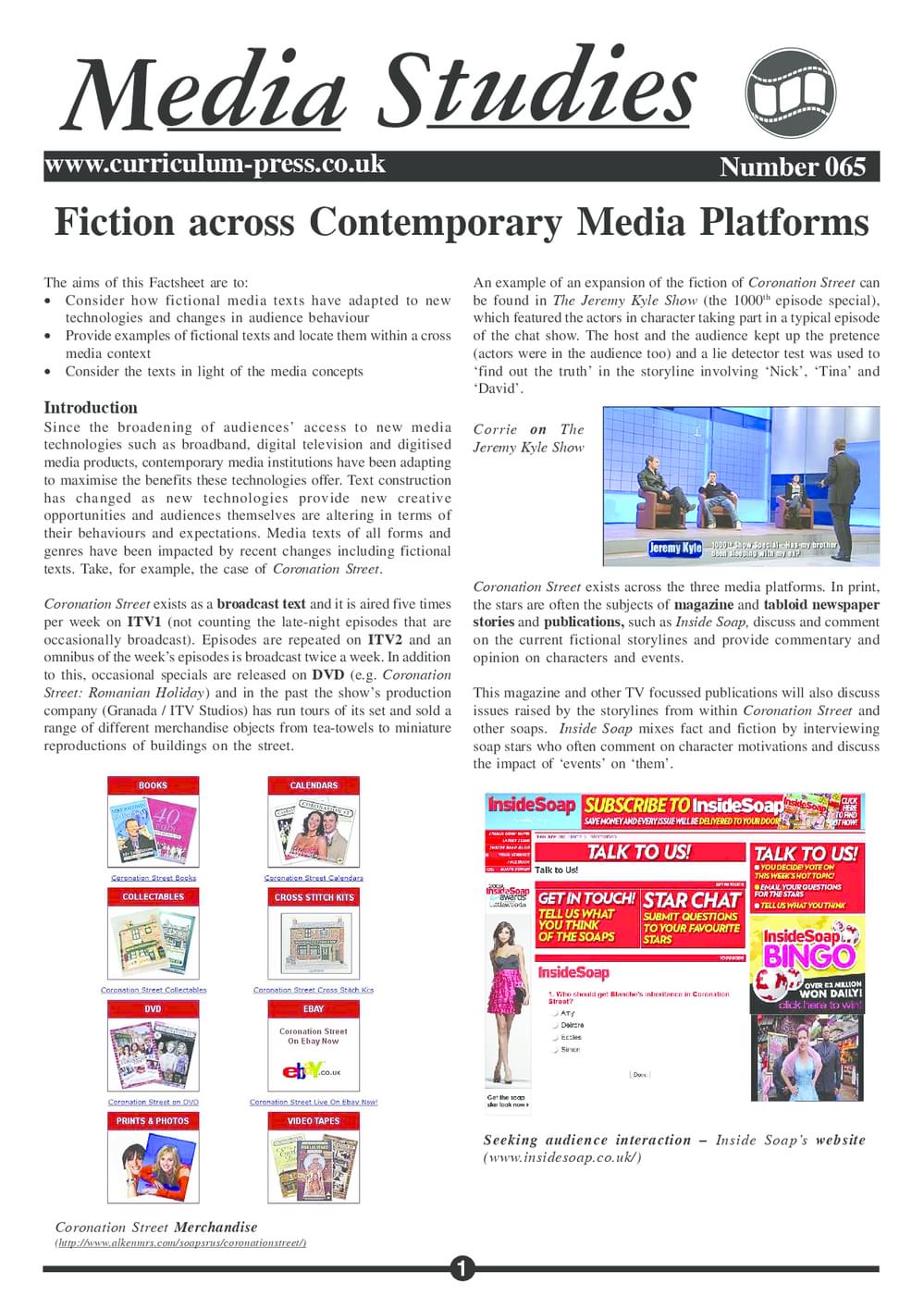 65 Fiction Media Platform