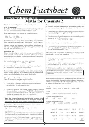 66 Maths For Chemists 2