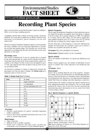 74 Record Plant Species