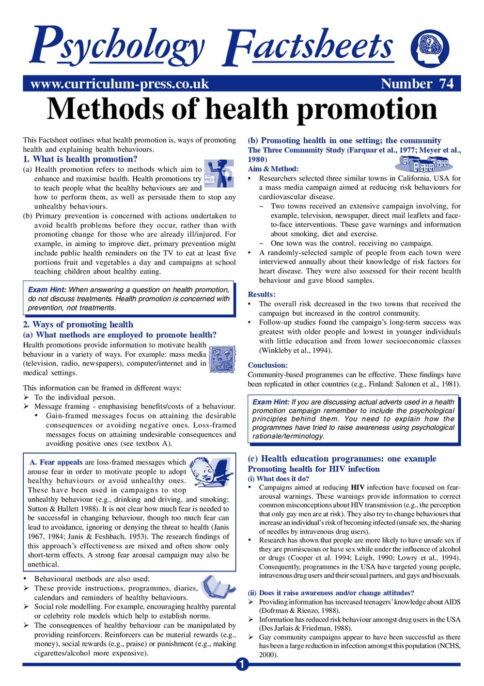 Curriculum Press - Methods of Health Promotion