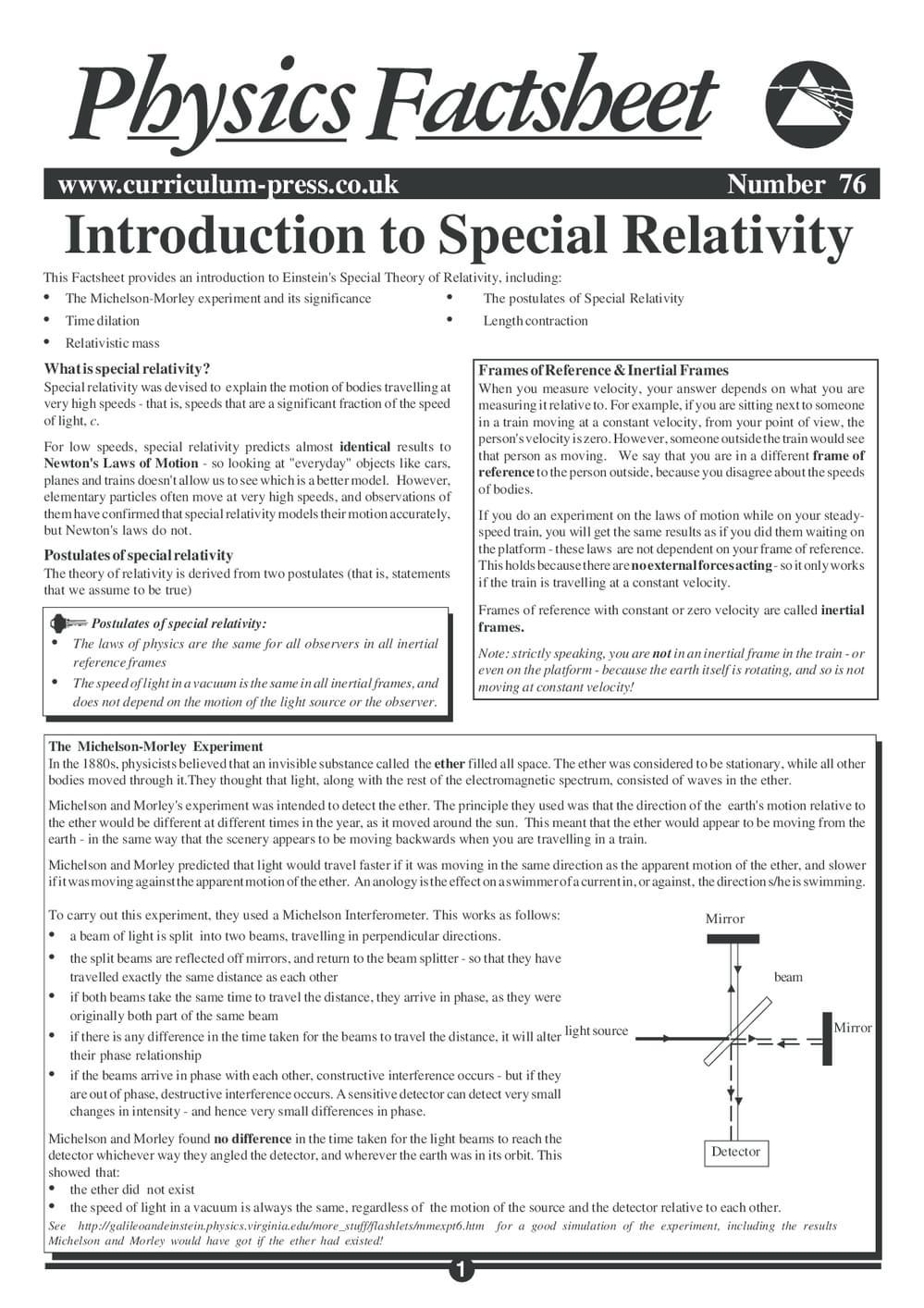 76 Special Relativity
