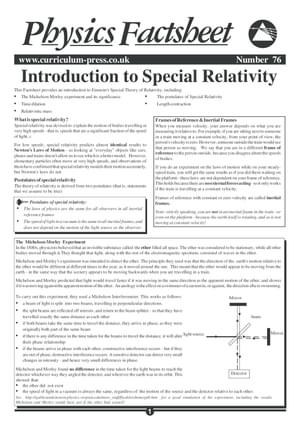 76 Special Relativity