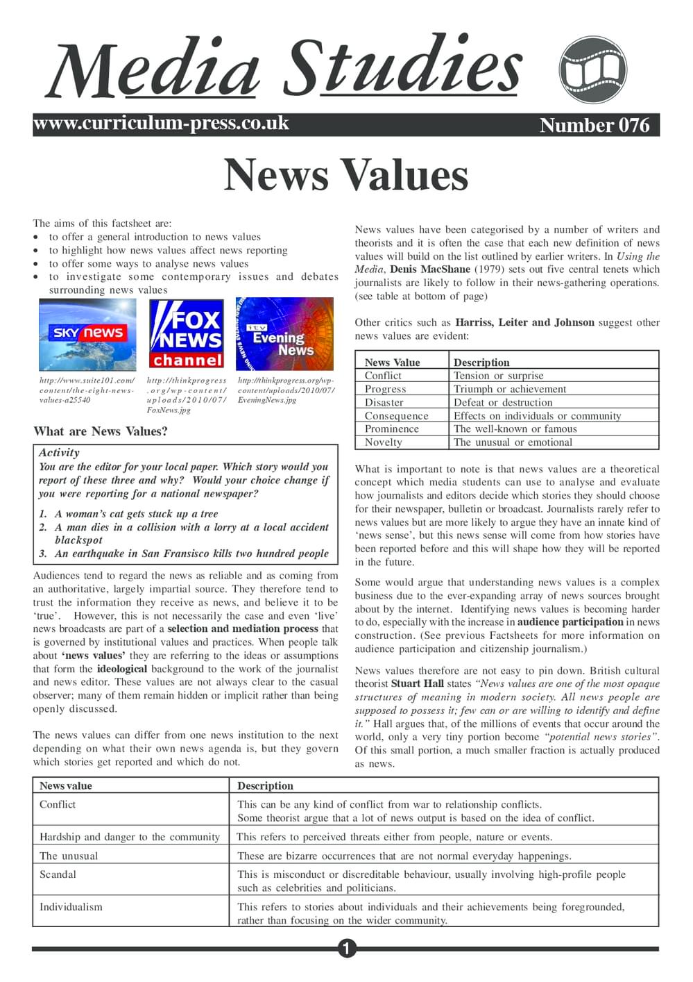 76 News Values