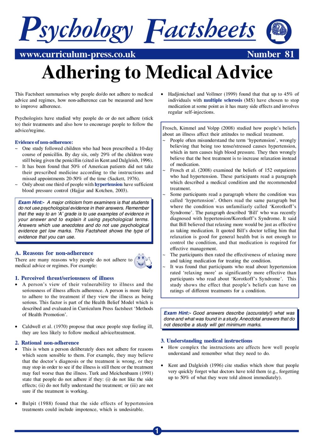 81 Medical Advice