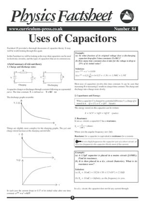 84 Uses Capacitor