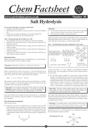 85 Salt Hydolysis