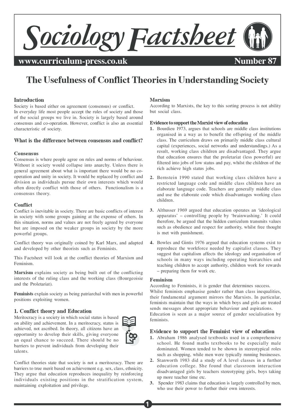 87 Conflict Theories