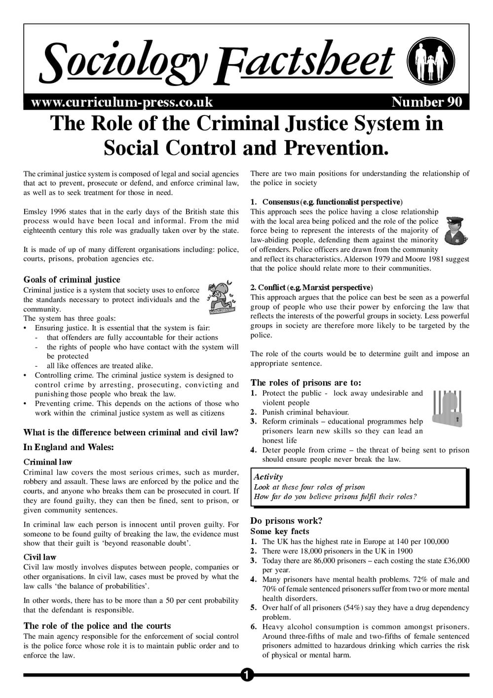 90 Role Of Criminal Justice