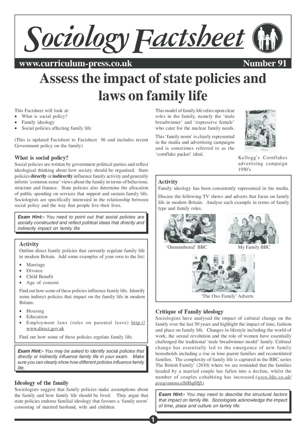 91 State Policies On Family Life