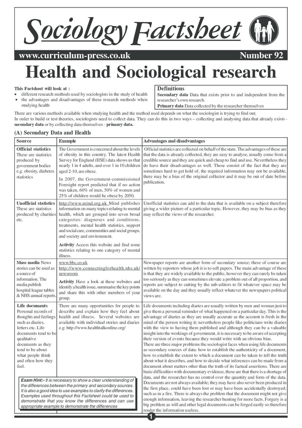 92 Health And Soc Research