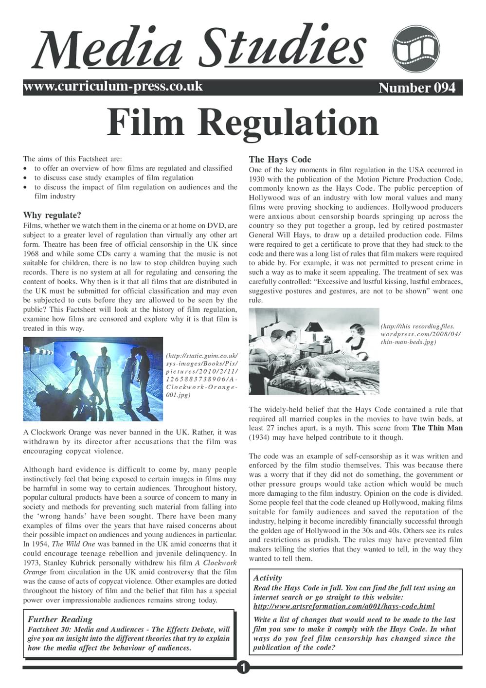 94 Film Regulation
