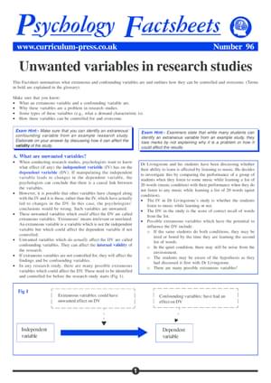96 Unwanted Variables
