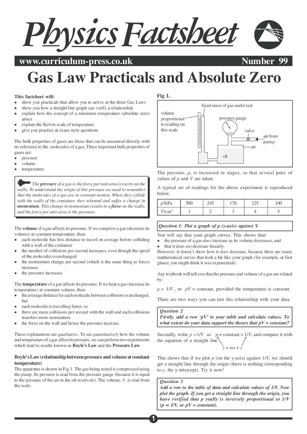99 Gas Laws Pract