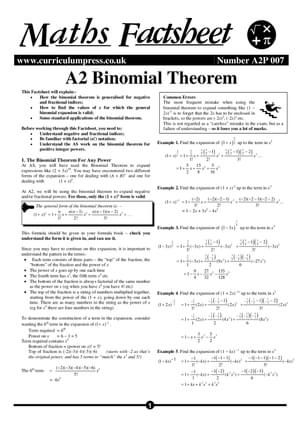 A2P 007 Binomial Theorem