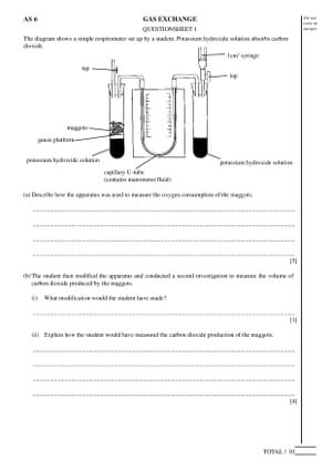 As Bio Gas Exchange Questions