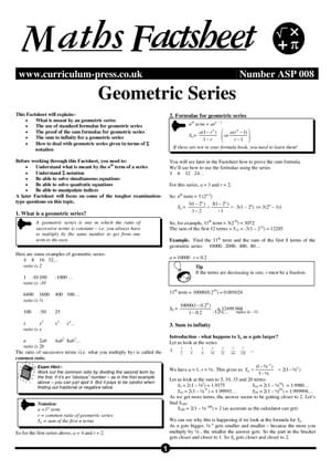 Asp 008 Geometric Series