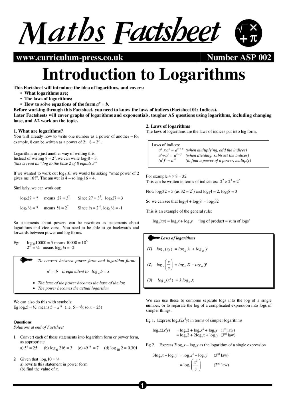 Asp02 Logarithms