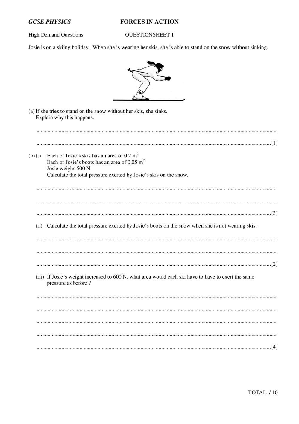 Forces in Action Questions - GCSE - Curriculum Press