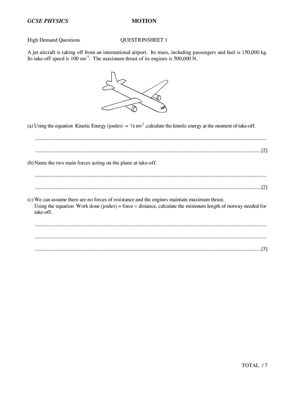 Motion Questions - GCSE - Curriculum Press
