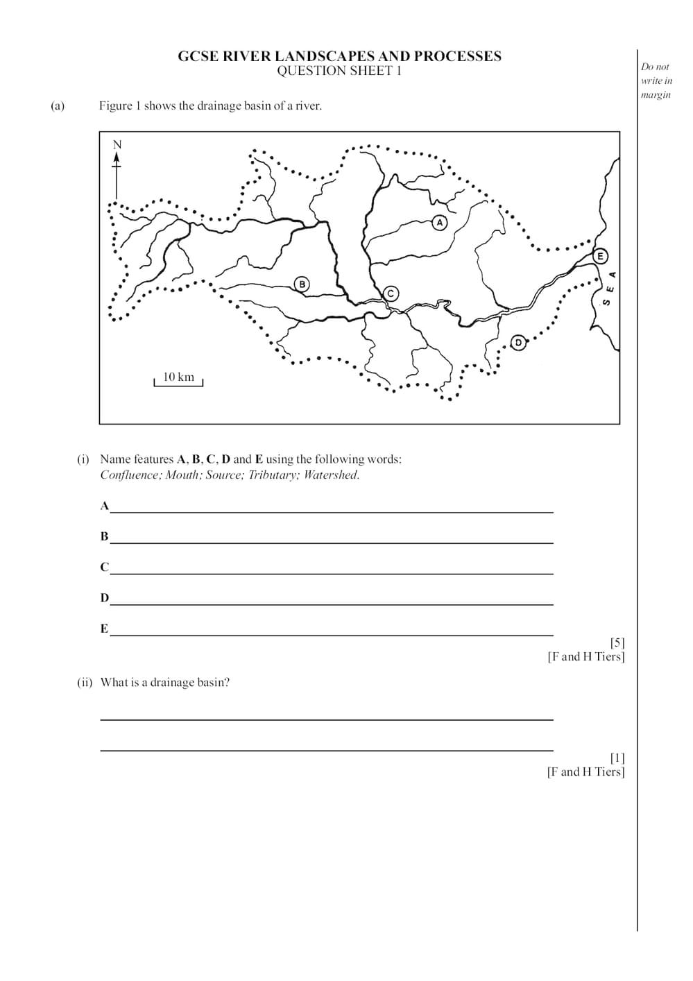Gcse Rivers Rivers Landscapes and Processes Questions - GCSE - Curriculum Press