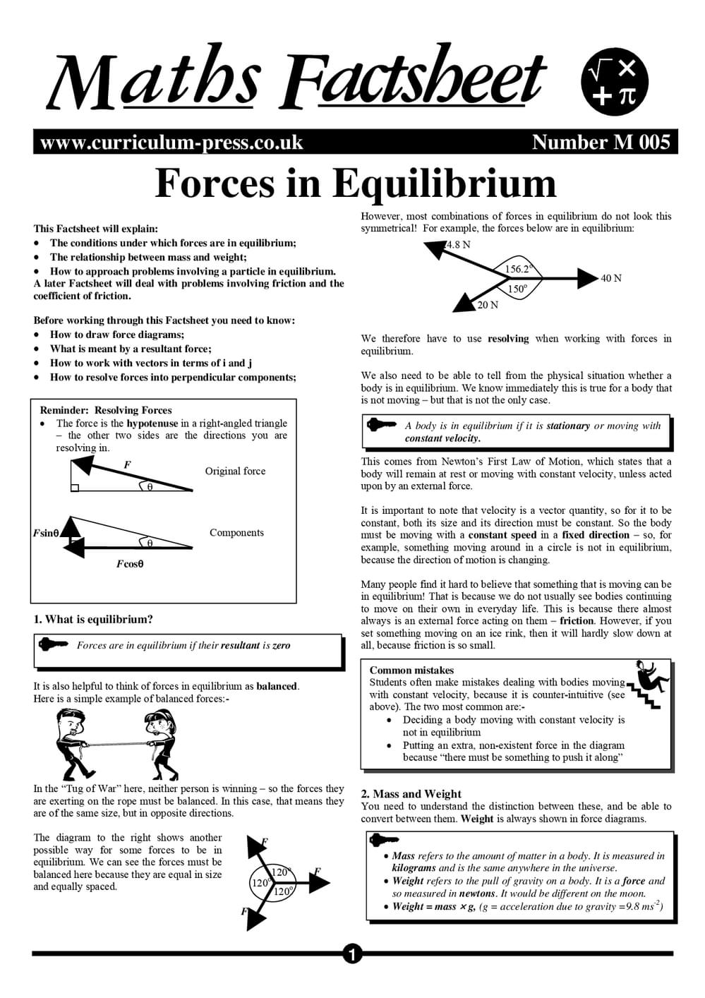 M05 Forces In Equilibrium