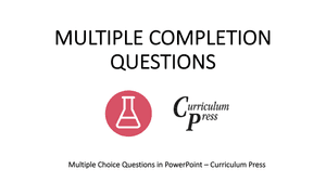 Multiple Completion Questions MCQ PP