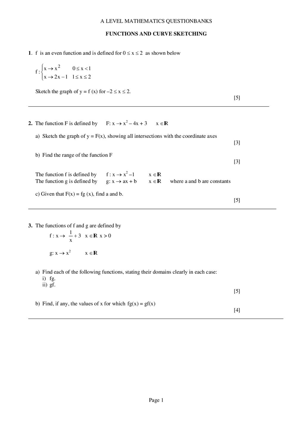 Functions And Curve Sketching Questions A Level Maths Curriculum Press functions-and-curve-sketching-questions-a-level-maths-curriculum-press