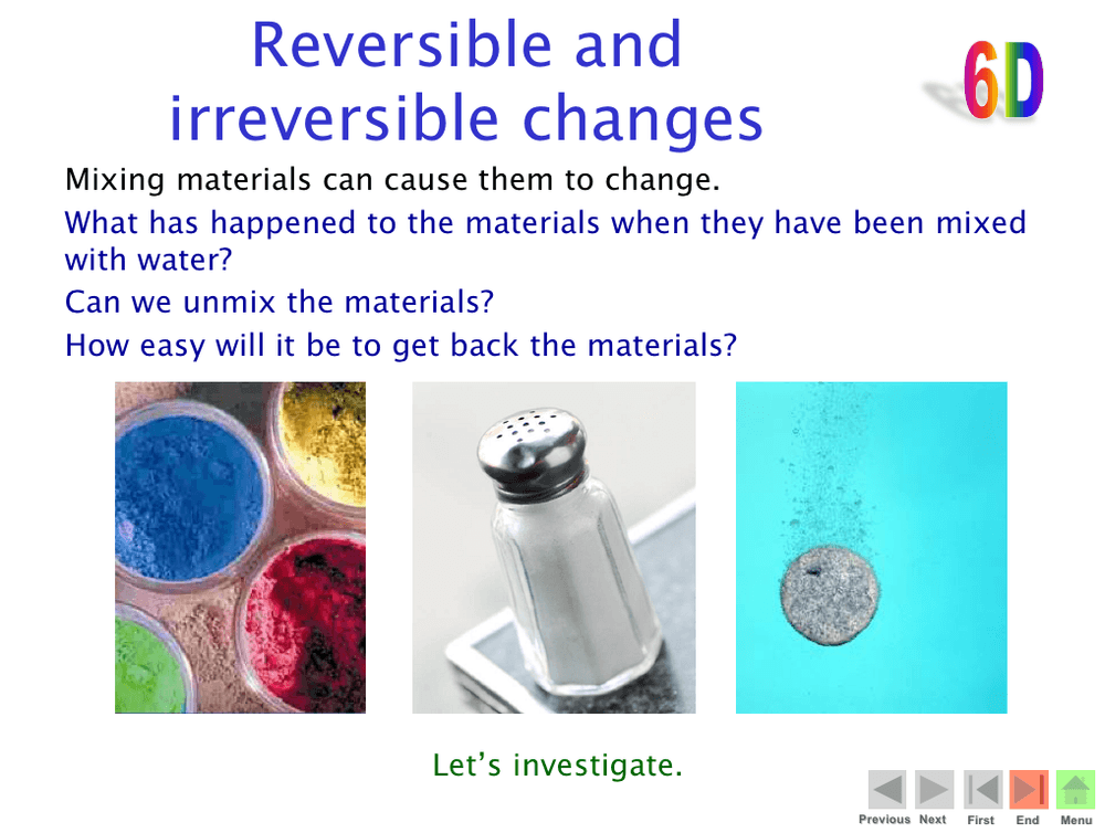 Reversible and Irreversible Changes – Year 6 Science PowerPoint ...