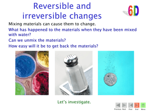 6D Reversible And Irreversible Changes