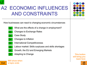 A2 Economic Influences And Constraints