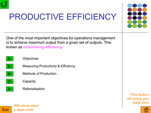 As  Productive Efficiency