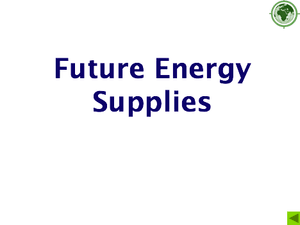 Future Energy Supplies