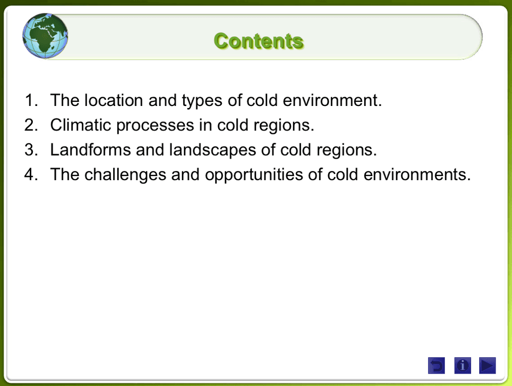 Cold Invironmenet Cold Environments Landscapes and Change - A-Level PowerPoint ...