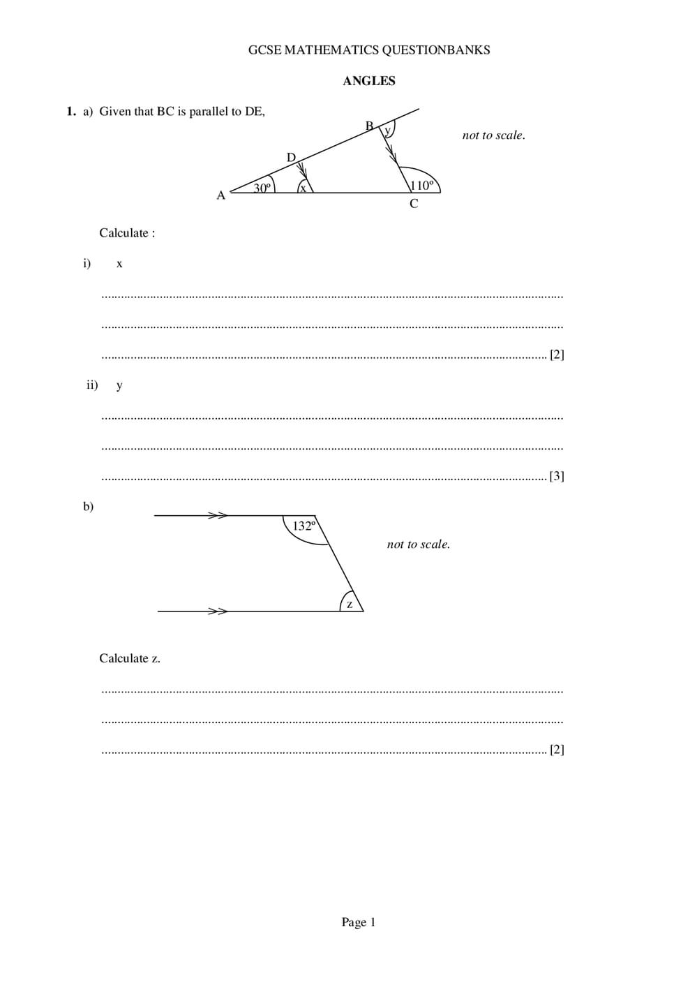 Angles Questions – GCSE (Intermediate) Maths - Curriculum Press