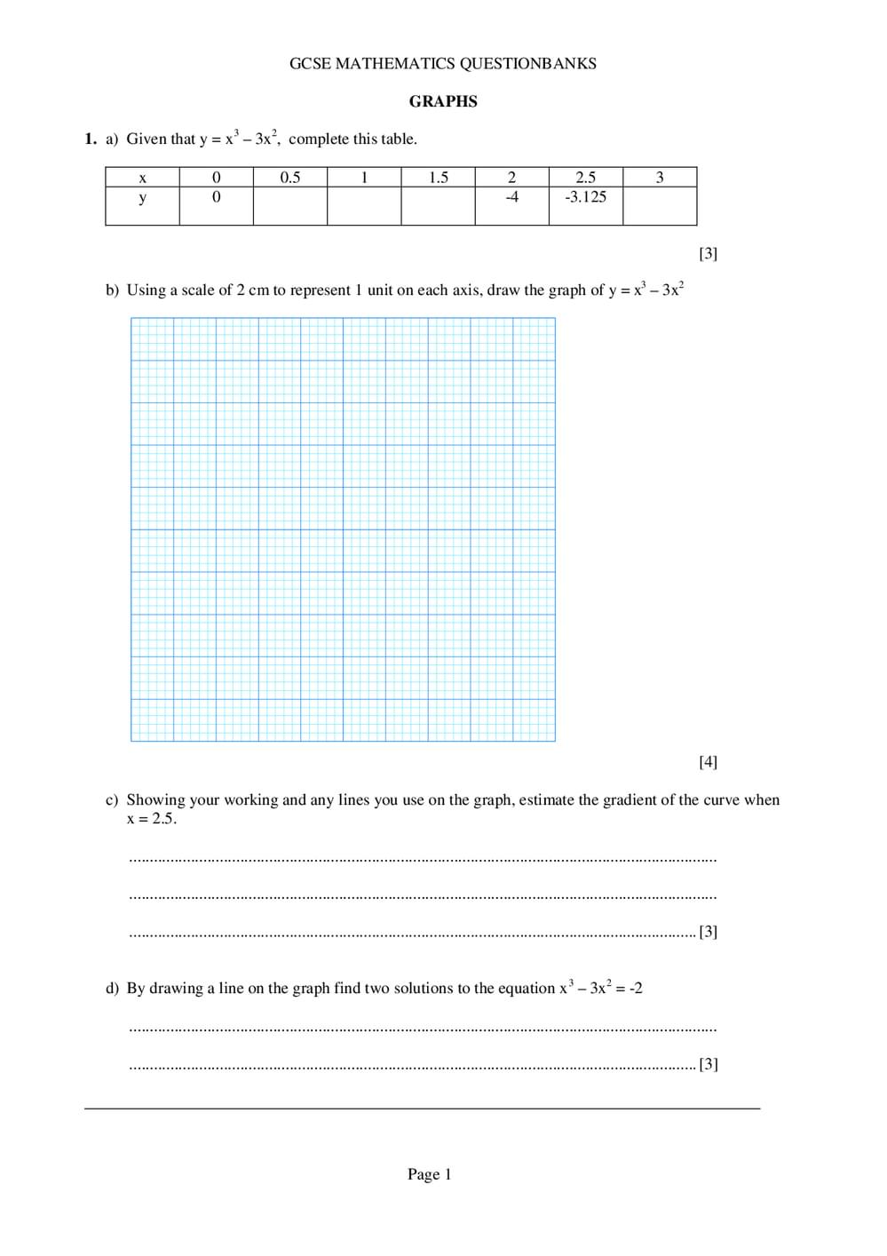 Graphs Questions – GCSE (Higher) Maths - Curriculum Press