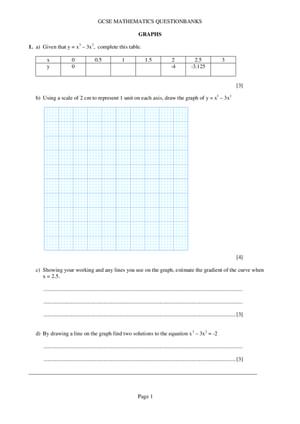 Gcse Maths Graph Questions Graphs Questions – GCSE (Higher) Maths - Curriculum Press