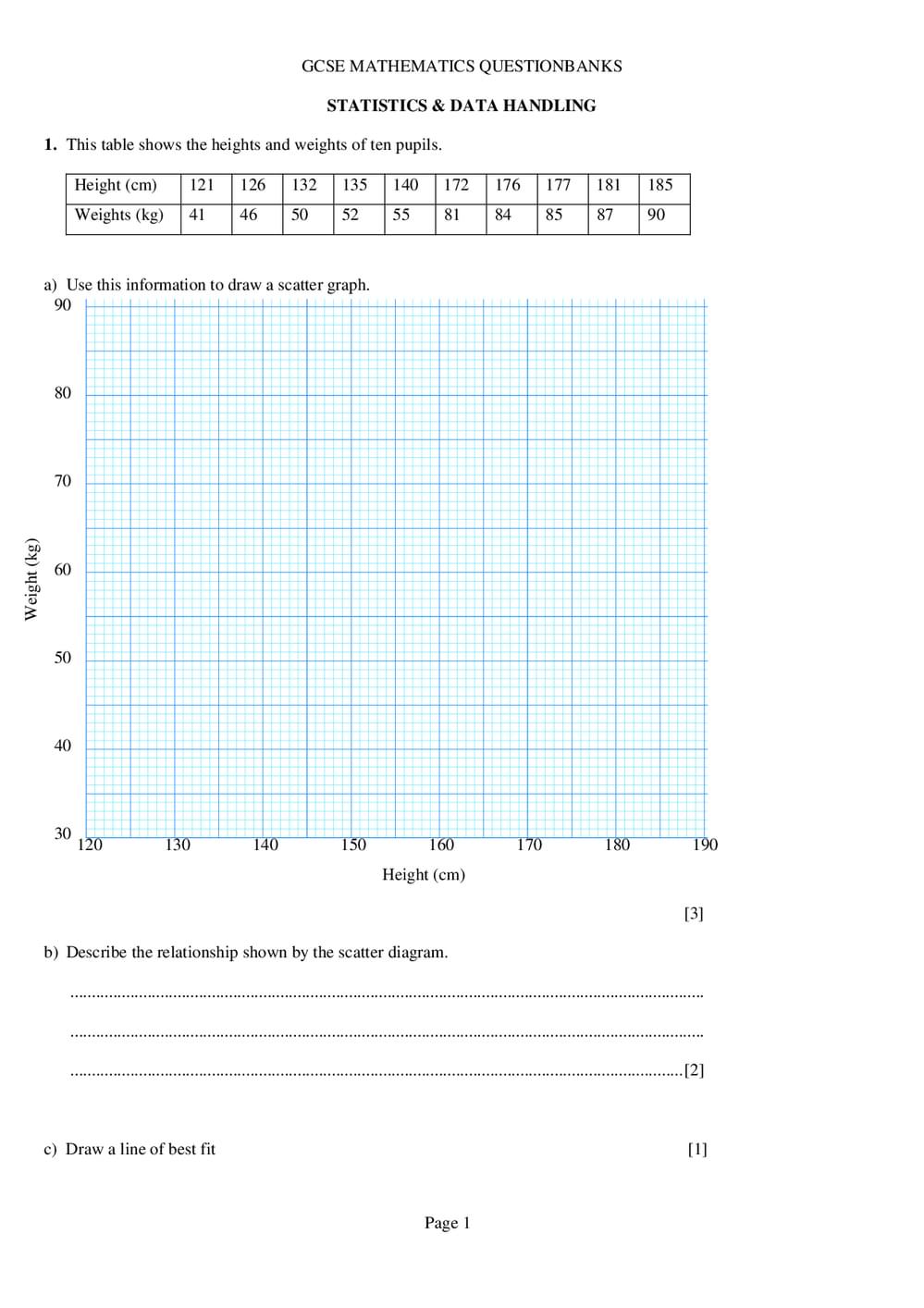 Statistics Questions – GCSE (Intermediate) Maths - Curriculum Press