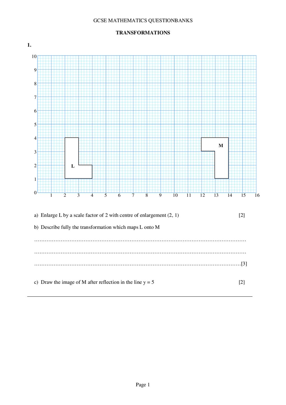 Transformations Questions – GCSE (Intermediate) Maths - Curriculum Press