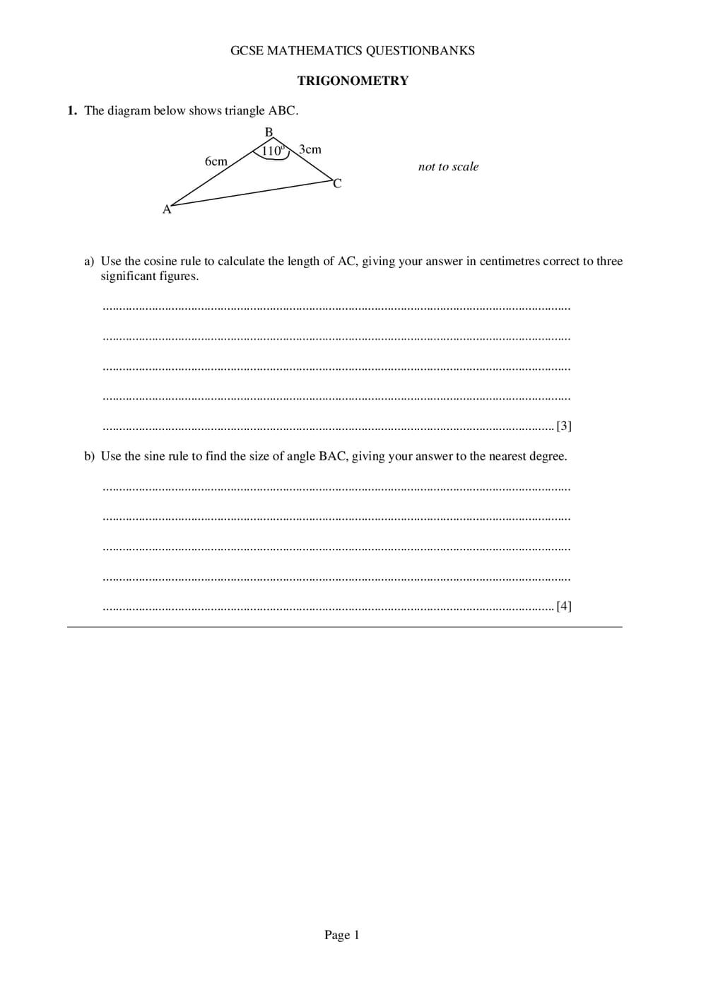 Trigonometry Questions – GCSE (Higher) Maths - Curriculum Press